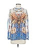 Clover Canyon 100% Polyester Graphic Blue Long Sleeve Blouse Size S - photo 1