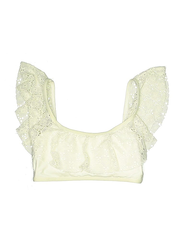 Pre-owned Ella Moss Swimsuit Top White Swimwear