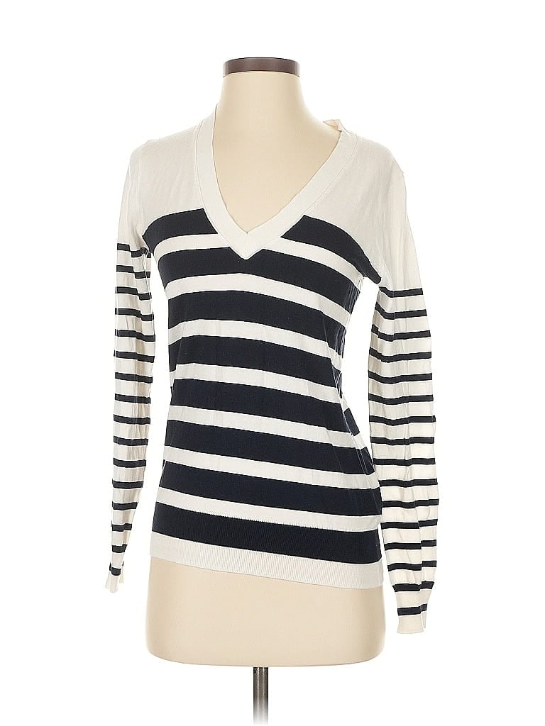 Pre-owned J.crew Factory Store Pullover Sweater In White