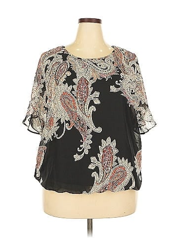 Roz & Ali Short Sleeve Blouse (view 1)