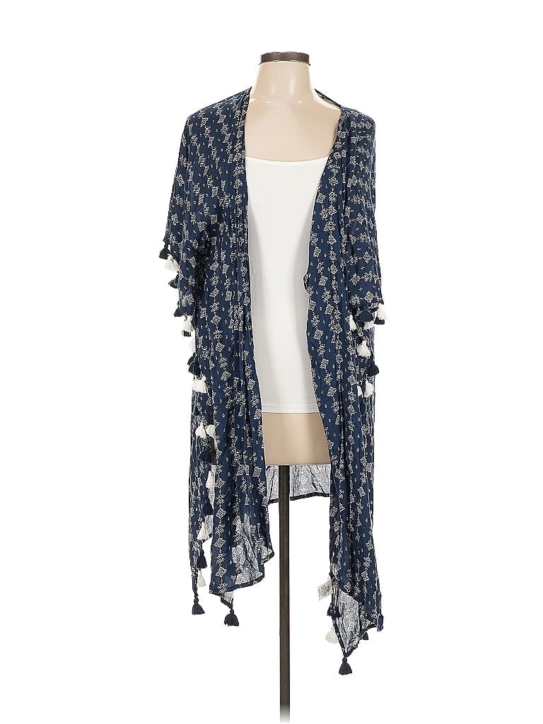 Pre-owned Caslon Kimono In Blue