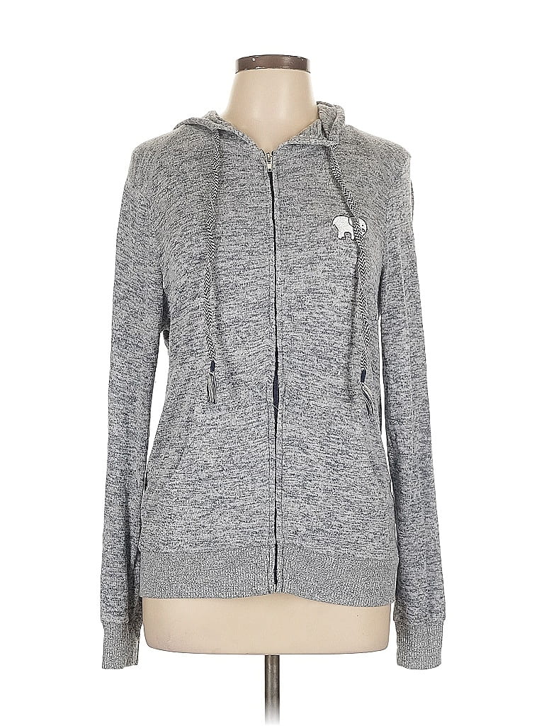 Pre-owned Ivory Ella Zip Up Hoodie In Gray