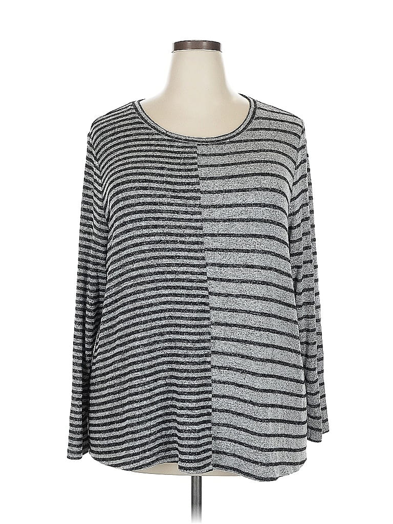 Pre-owned Lane Bryant Pullover Sweater In Gray