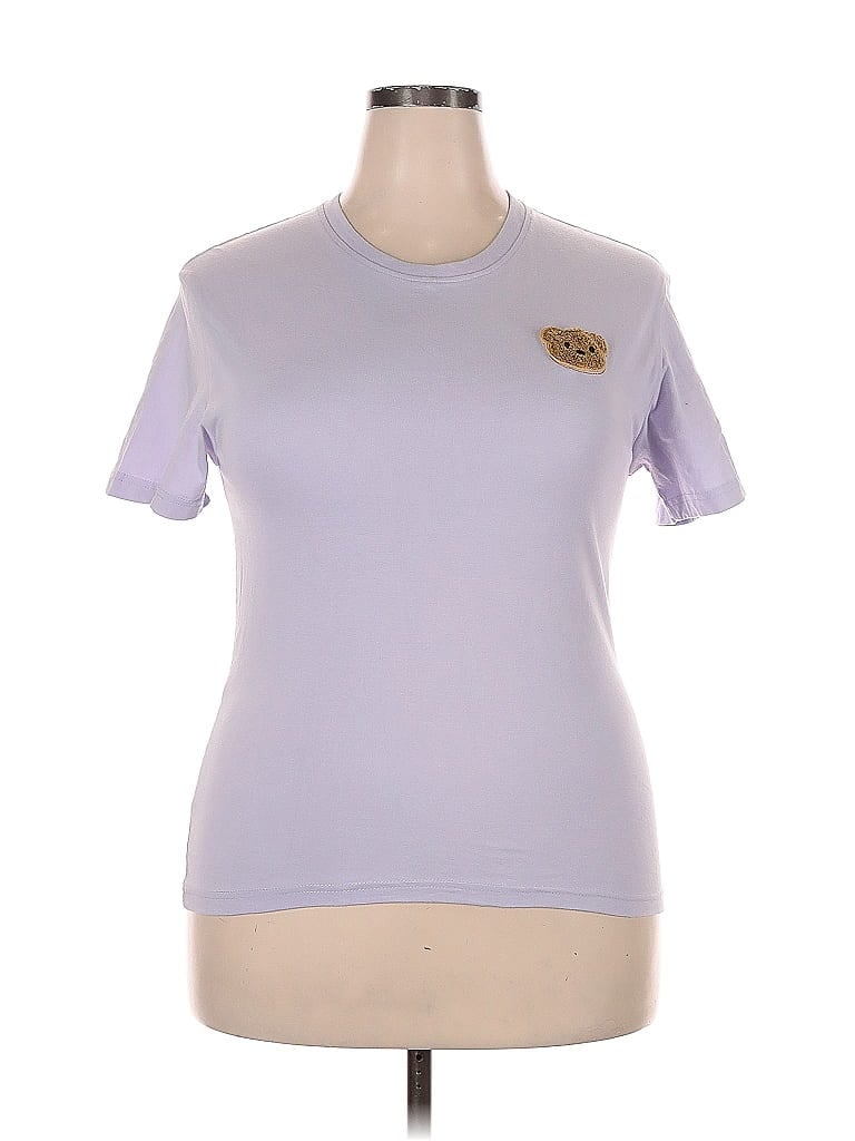 Pre-owned Unbranded Short Sleeve T-shirt In Purple