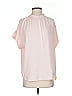 Point Sur 100% Viscose Pink Short Sleeve Blouse Size S - photo 1