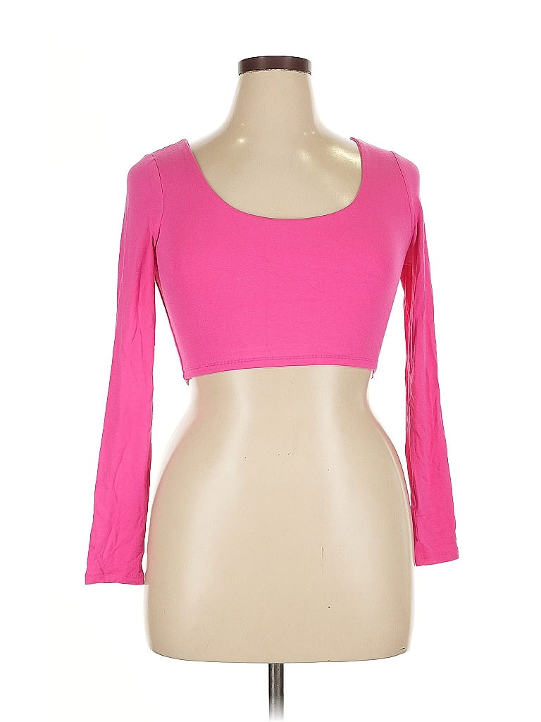 Pre-owned Naked Wardrobe 3/4 Sleeve T-shirt In Pink