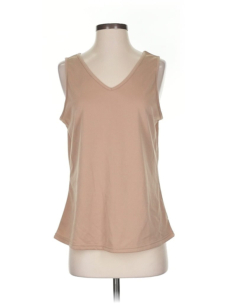 Pre-owned Nydj Sleeveless T-shirt In Brown