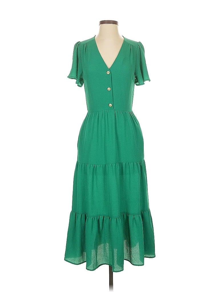 Pre-owned Monteau Casual Dress In Green