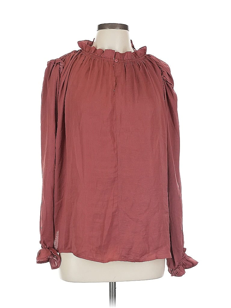 UNBRANDED Pre-owned Long Sleeve Blouse In Burgundy