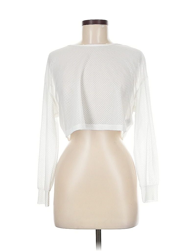 Pre-owned Shein Long Sleeve Top White Boatneck Tops