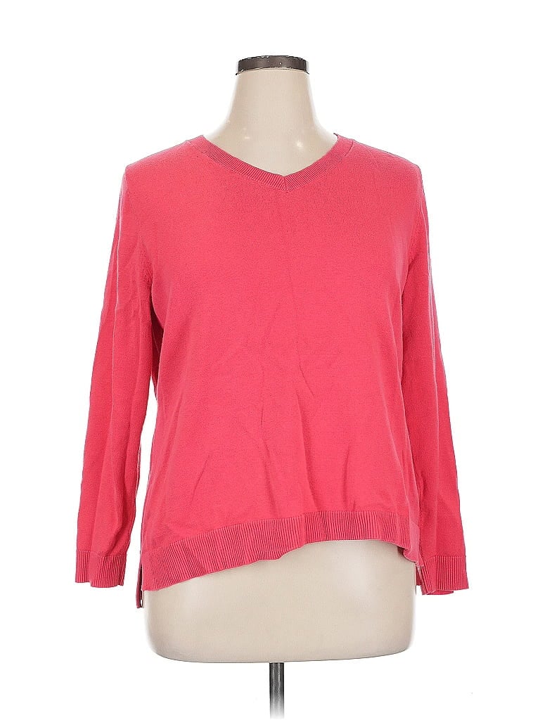 Pre-owned Croft & Barrow Pullover Sweater In Pink