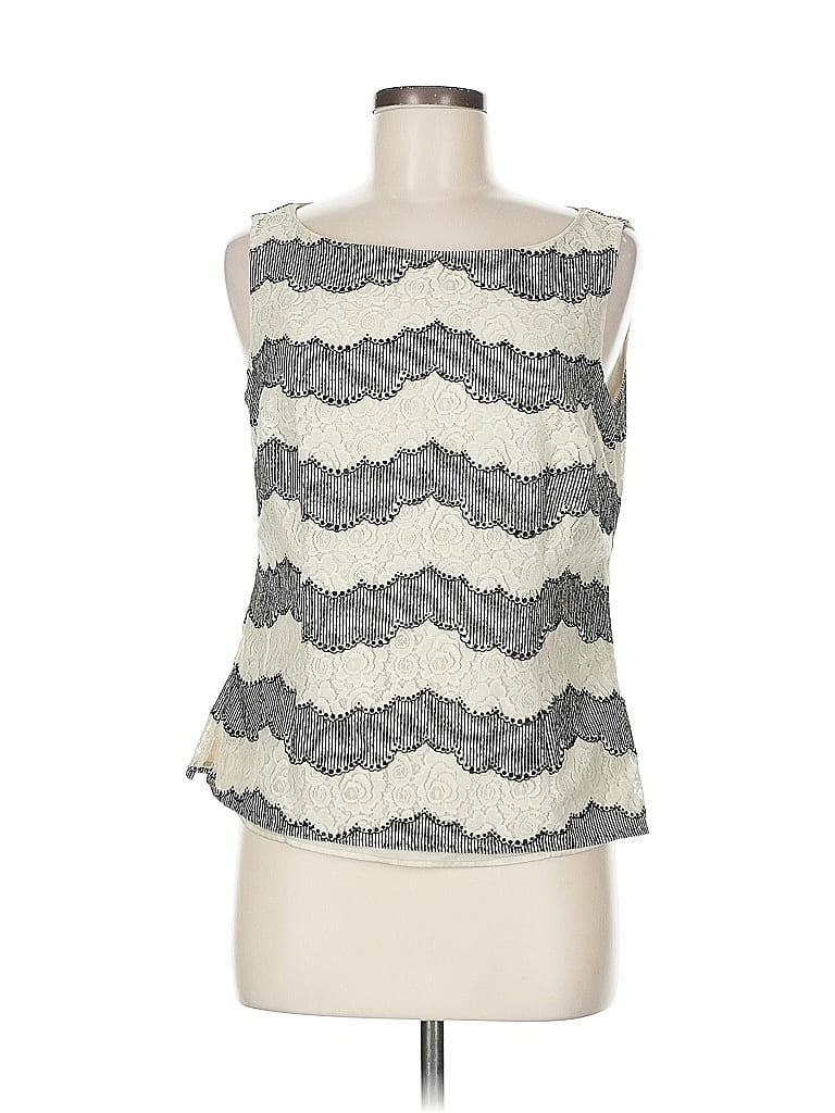 Pre-owned Eva Mendes By New York & Company Sleeveless Blouse In White