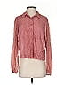 Lulus Polka Dots Pink Long Sleeve Blouse Size S - photo 1