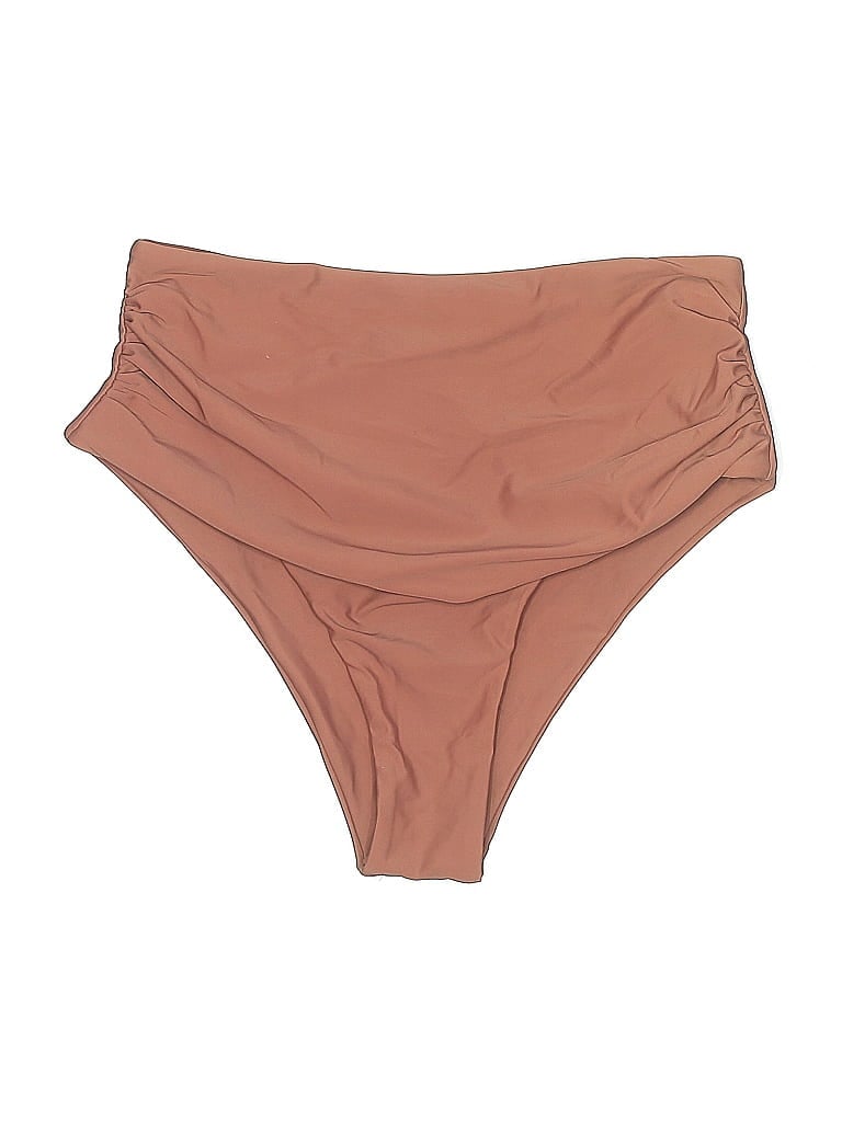 Pre-owned Zaful Swimsuit Bottoms In Brown