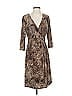 Evan Picone Animal Print Brown Tan Cocktail Dress Size 4 - photo 1