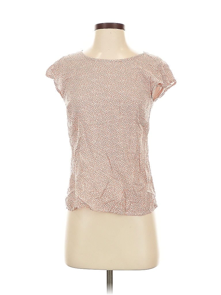 Pre-owned Abercrombie & Fitch Short Sleeve Top Pink Scoop Neck Tops