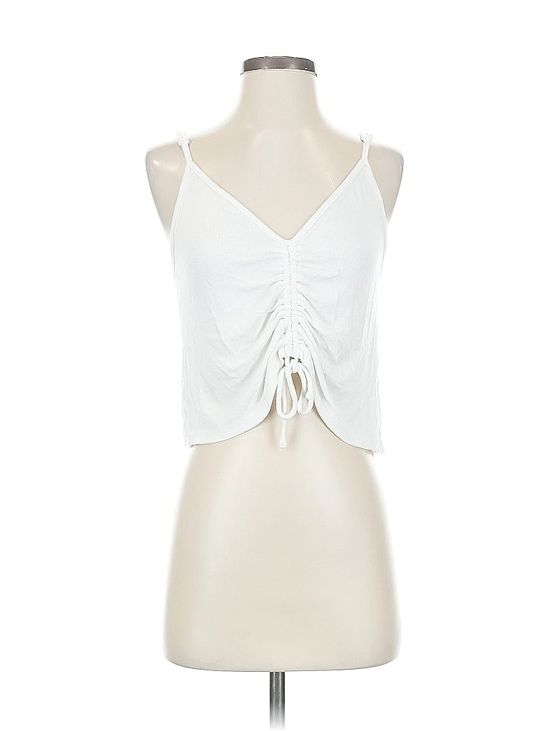 Pre-owned Olivaceous Sleeveless Blouse In White