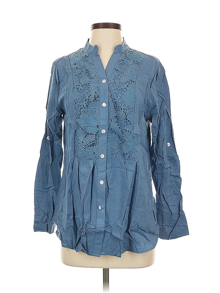 Coeur De Vague Long Sleeve Blouse In Animal Print