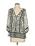 Joie 100% Silk Gray 3/4 Sleeve Silk Top Size XXS - photo 1