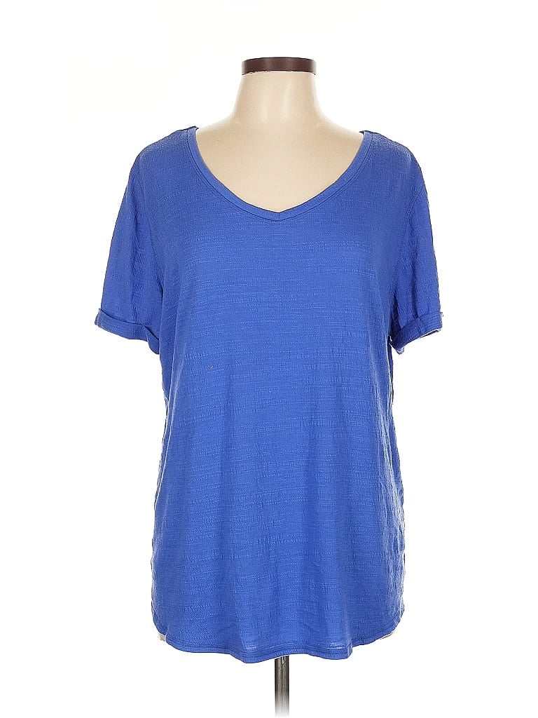 Pre-owned Soft Surroundings Short Sleeve T-shirt In Blue