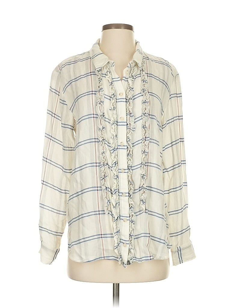 Click to view more detailed imagery on our partner's website Pre-owned Pilcro Long Sleeve Blouse In White