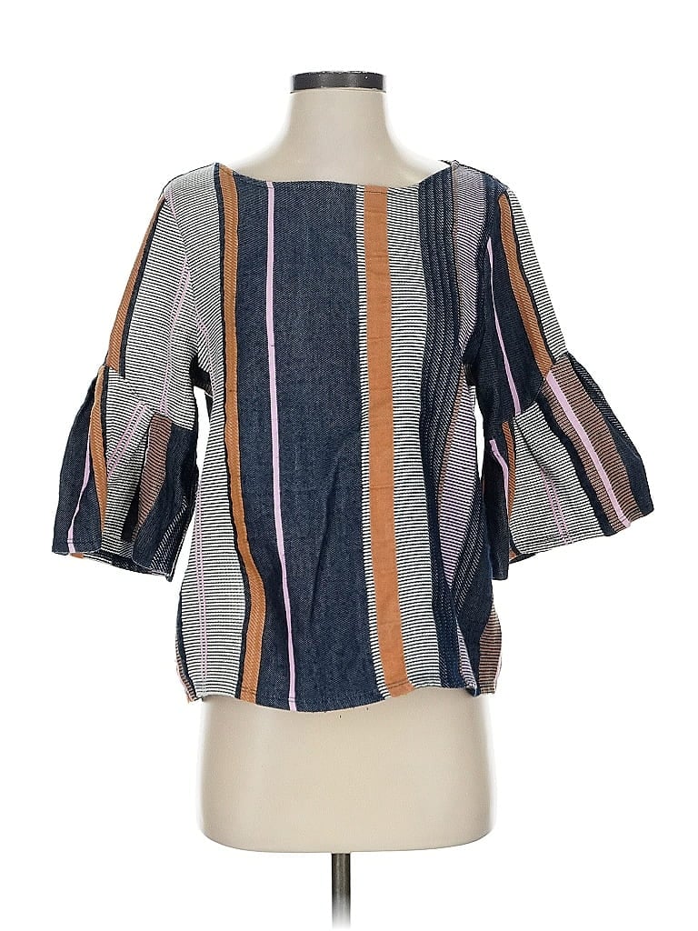 Pre-owned Left Coast By Dolan 3/4 Sleeve Blouse In Gray