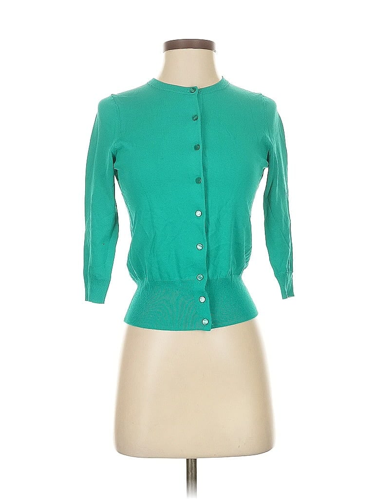 Pre-owned Ann Taylor Cardigan Sweater In Green