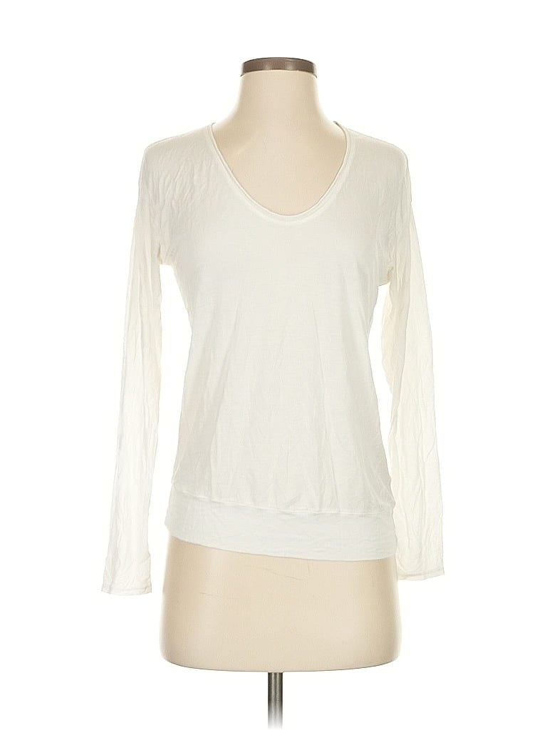 Click to view more detailed imagery on our partner's website Pre-owned Splendid Long Sleeve Top Ivory Scoop Neck Tops In White