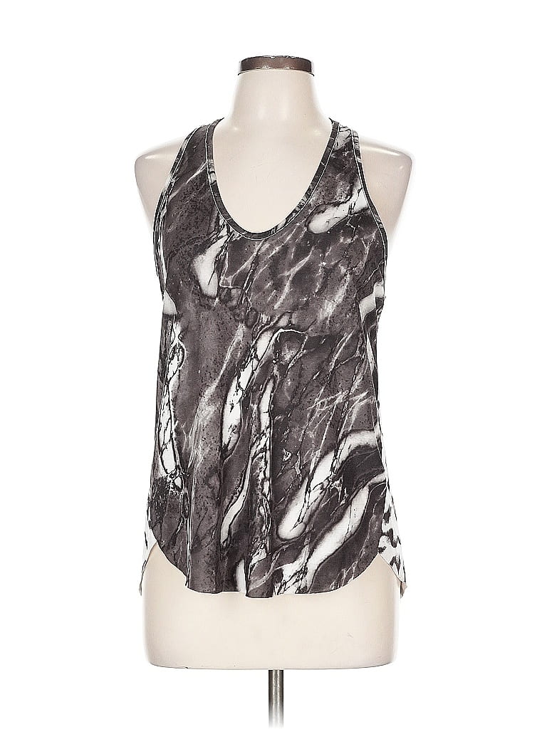 Pre-owned Zara W&b Collection Tank Top Gray Halter Neckline Tops