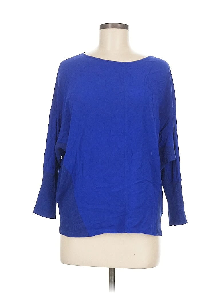Click to view more detailed imagery on our partner's website Pre-owned Two By Vince Camuto 3/4 Sleeve Top Blue Boatneck Tops
