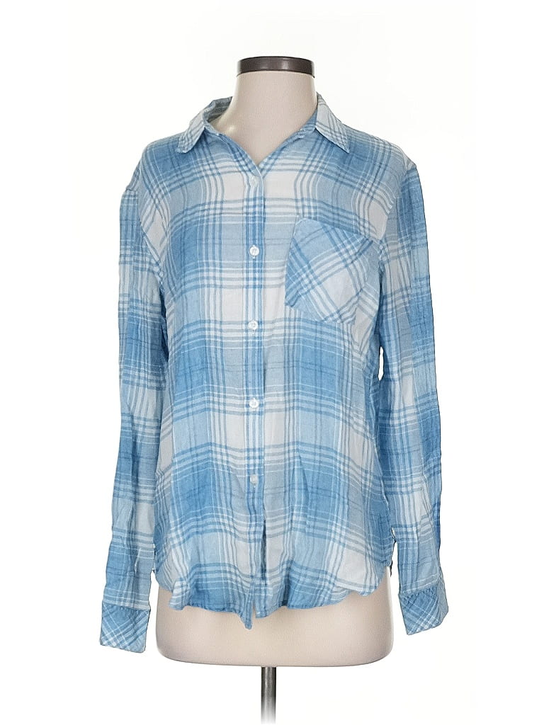 Pre-owned Rails Long Sleeve Button Down Shirt In Blue