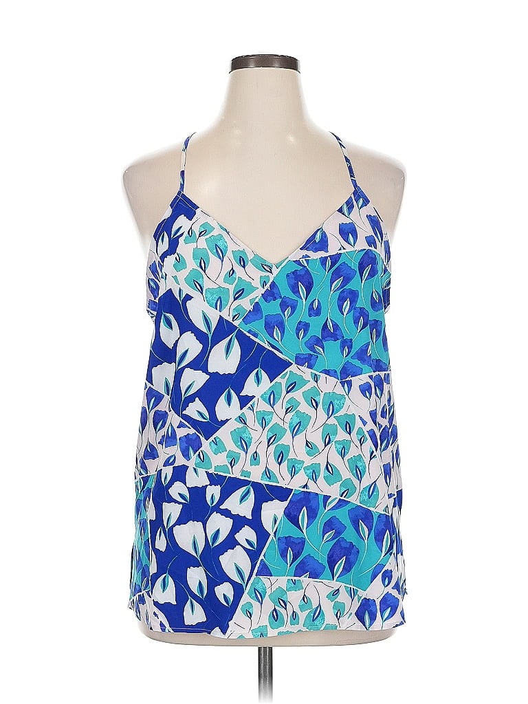 Pre-owned Josie Natori Sleeveless Blouse In Blue