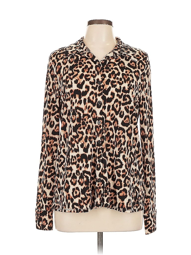 Pre-owned Rachel Rachel Roy Long Sleeve Blouse In Brown