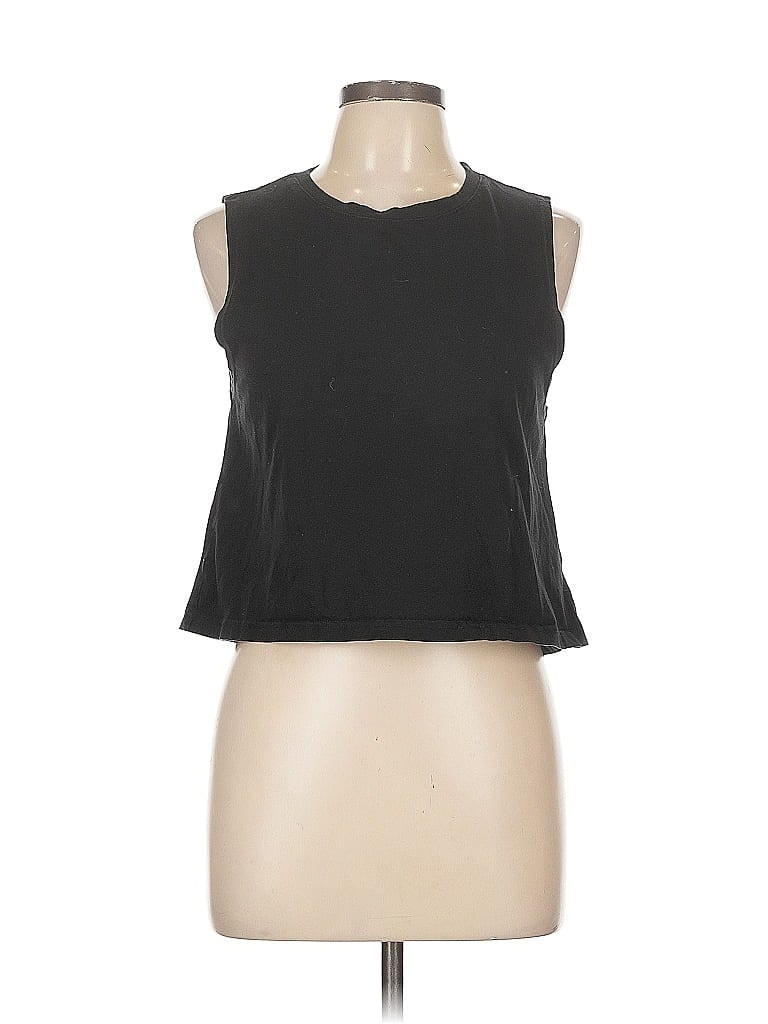 Pre-owned Unbranded Sleeveless T-shirt In Black