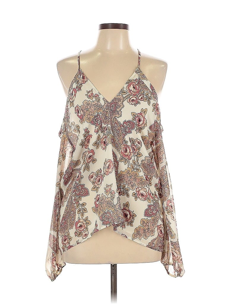 Pre-owned Wayf Sleeveless Blouse In White