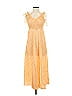 Unbranded 100% Polyester Chevron-herringbone Yellow Casual Dress Size S - photo 1