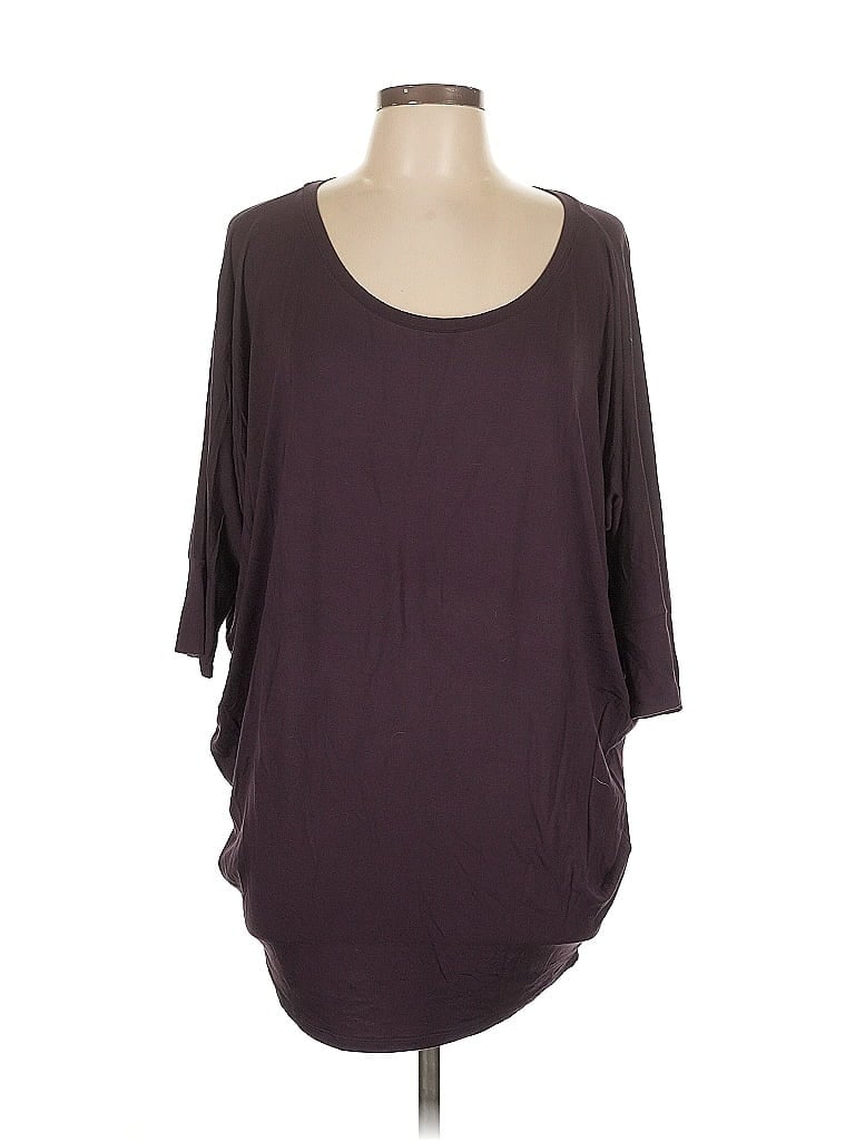 Pre-owned 41hawthorn 3/4 Sleeve T-shirt In Burgundy