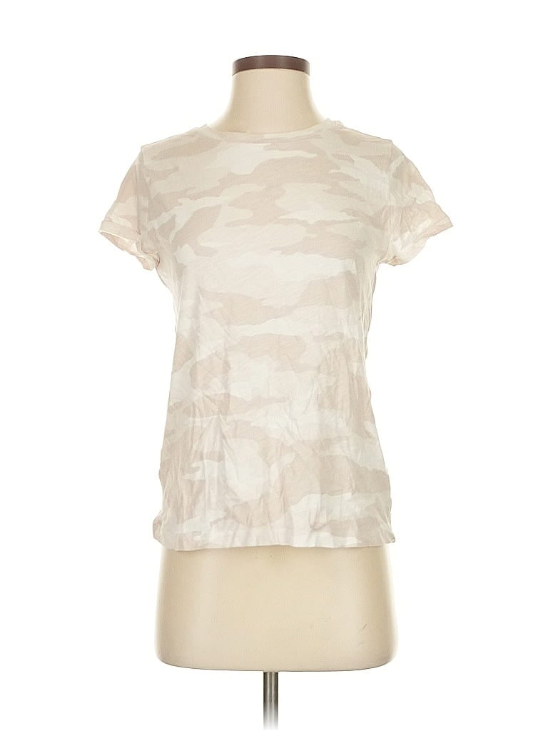 Pre-owned Athleta Short Sleeve T-shirt In White