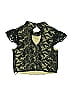 Miss Behave 100% Polyester Animal Print Green Black Short Sleeve Blouse Size XL (toddler) - photo 2