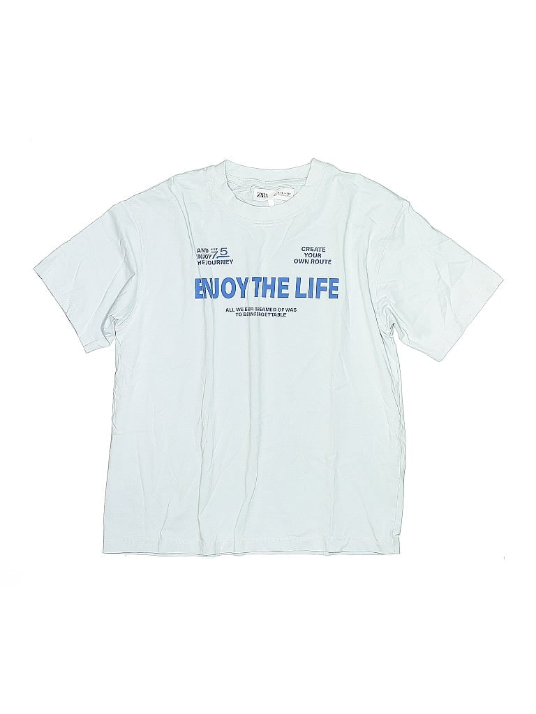 Pre-owned Zara Kids' Short Sleeve T-shirt In Blue