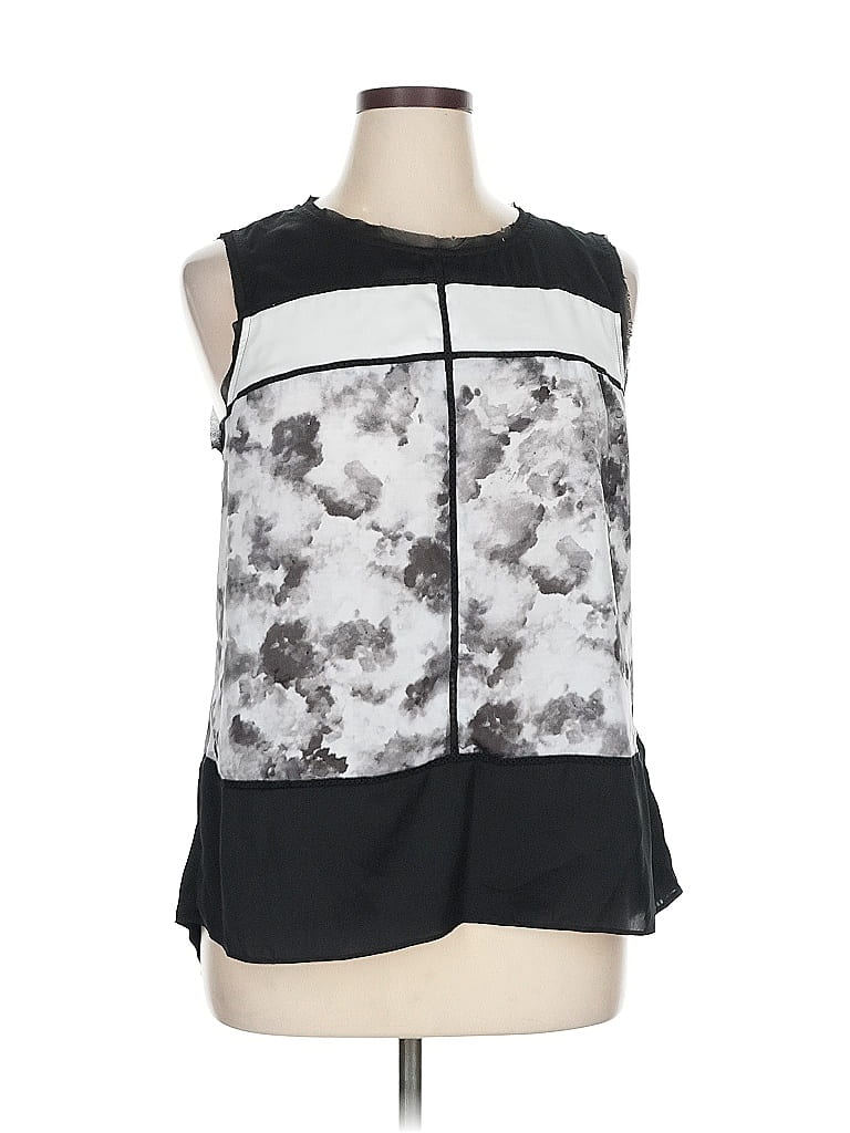 Pre-owned Simply Vera Vera Wang Sleeveless Blouse In Gray