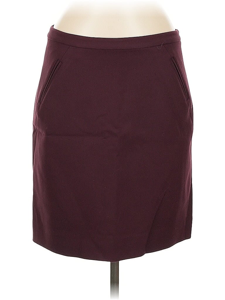 Pre-owned Ann Taylor Loft Casual Skirt In Burgundy