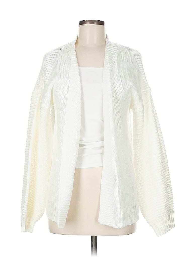 Pre-owned Unbranded Cardigan Sweater In White