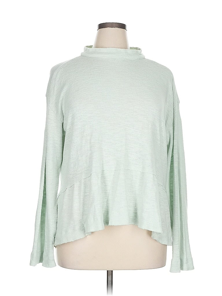 Pre-owned Pilcro Long Sleeve Top Green Turtleneck Tops
