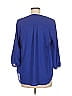 Pleione 100% Polyester Blue 3/4 Sleeve Blouse Size M - photo 2