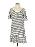 Max Studio Stripes White Casual Dress Size XS - photo 1