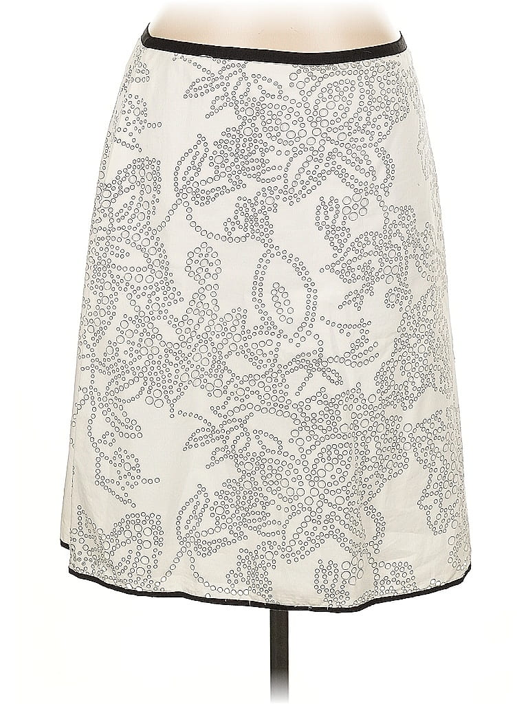 Pre-owned Max Studio Formal Skirt In White