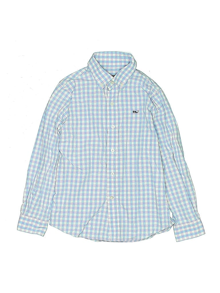 Pre-owned Vineyard Vines Kids' Long Sleeve Button Down Shirt In Blue