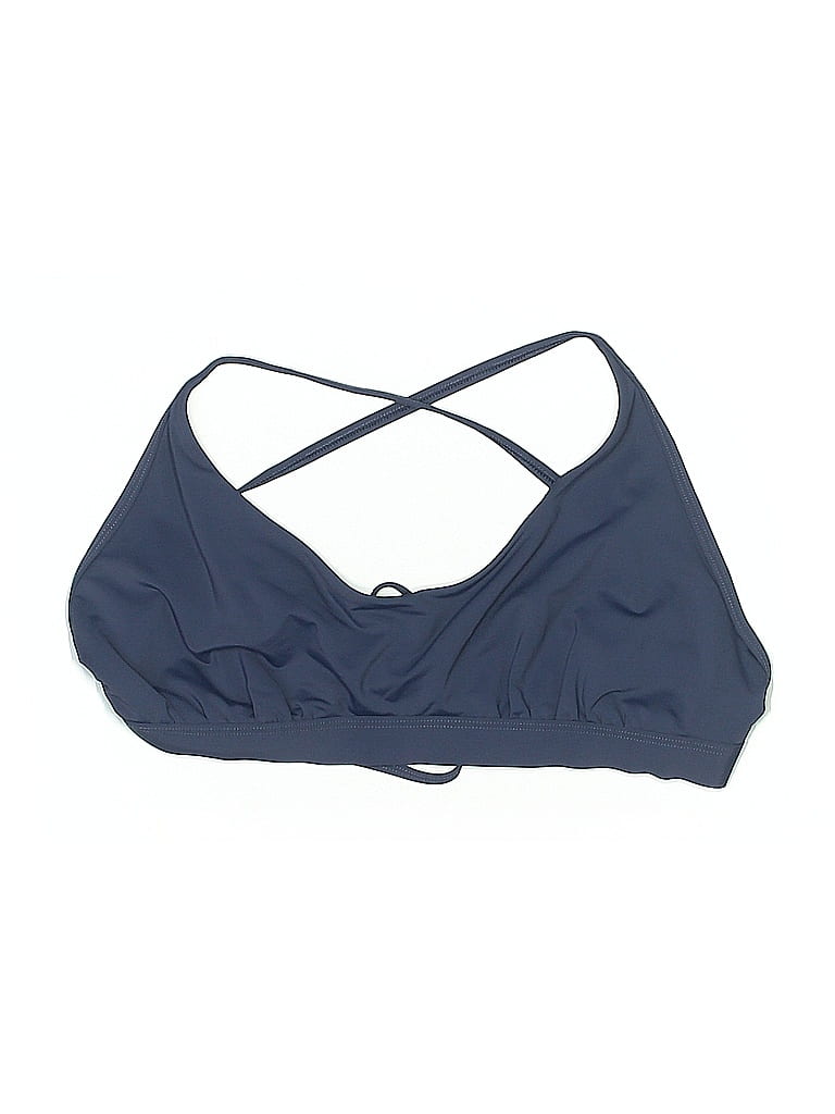 Pre-owned Eidon Swimsuit Top Blue Solid Pattern Swimwear