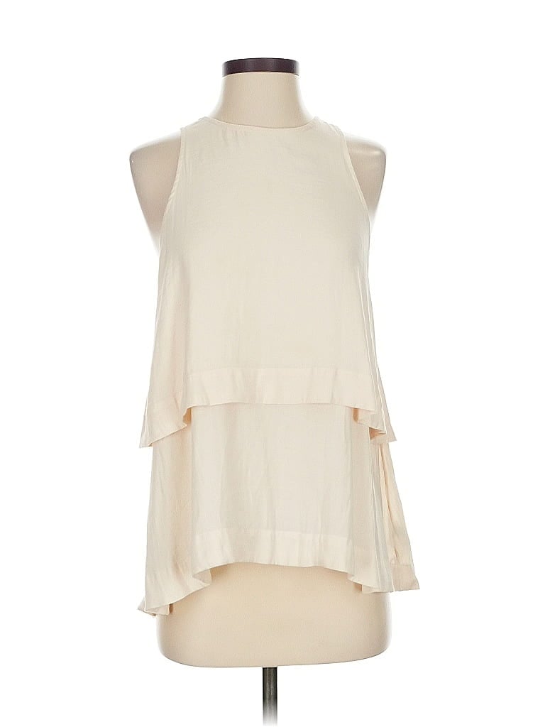 Pre-owned Free People Sleeveless Blouse In White